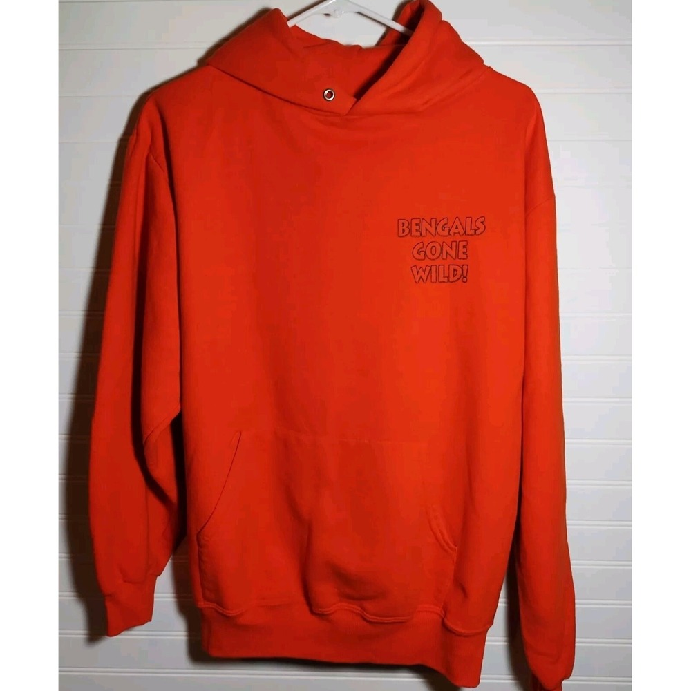 Vintage Cincinnati‎ Bengals Who Dey NFL Football Hoodie Sweatshirt Adult Size Md
